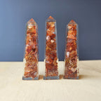 Carnelian Orgonite Obelisk | The Firestone Spark