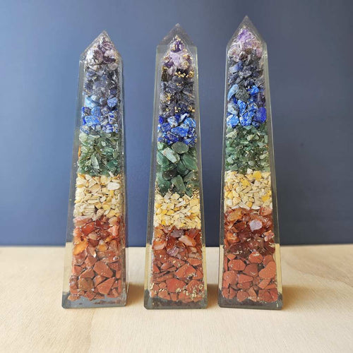 Chakra Orgonite Obelisk | Tower Of Light