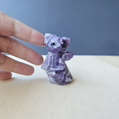 Chevron Amethyst Baby Dragon | Clarity Wave Guardian