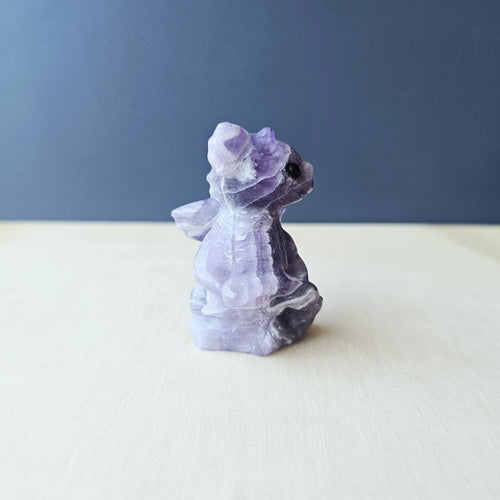 Chevron Amethyst Baby Dragon | Clarity Wave Guardian