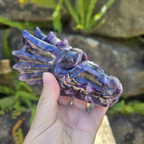 Chevron Amethyst Dragon Head | Amethyst Order Ascendant