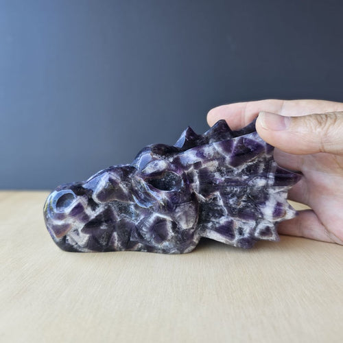 Chevron Amethyst Dragon Head | Amethyst Order Ascendant