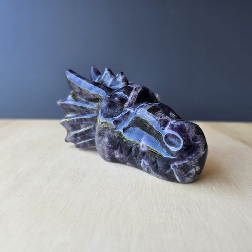 Chevron Amethyst Dragon Head | Amethyst Order Ascendant