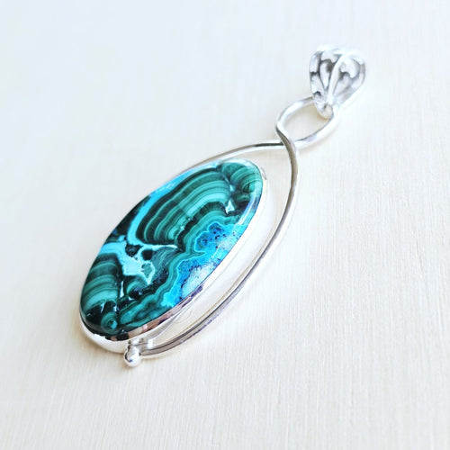 Chrysocolla & Malachite Pendant | Heart Of The Congo