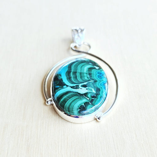 Chrysocolla & Malachite Pendant | Heart Of The Congo