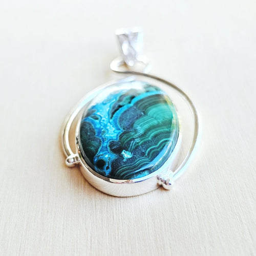 Chrysocolla & Malachite Pendant | Recalibration