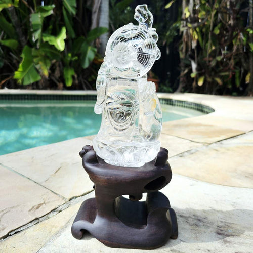 Clear Quartz A Grade Buddha | The Enlightened Master