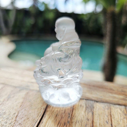 Clear Quartz A Grade Buddha | The Joyful Sage