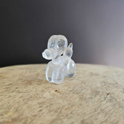 Clear Quartz Puffy Pooch "Crystal"