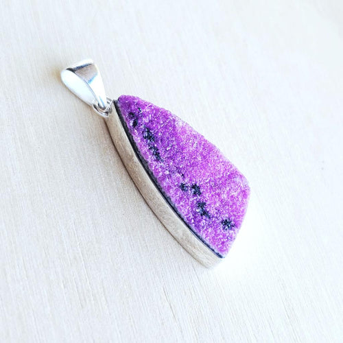 Cobalto Calcite (Pink Druzy) Pendant | Unconditional Love
