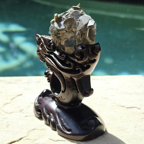 Collector Grade Benz Calcite With Chalcopyrite | Custom Stand 414gms
