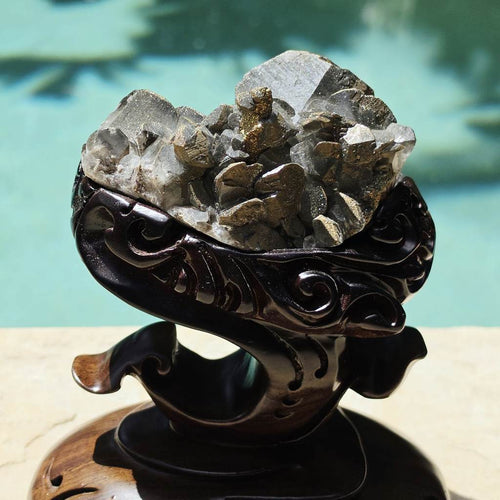 Collector Grade Benz Calcite With Chalcopyrite | Custom Stand 752gms