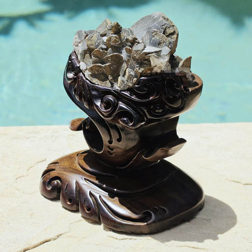 Collector Grade Benz Calcite With Chalcopyrite | Custom Stand 752gms