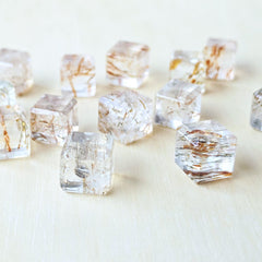 Copper & Black Rutile Cubes | Copper Threads