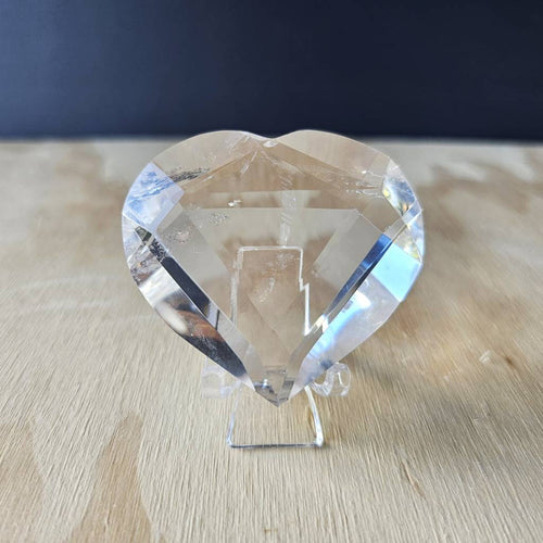 Crystal Clear Quartz | Faceted Heart 99gms