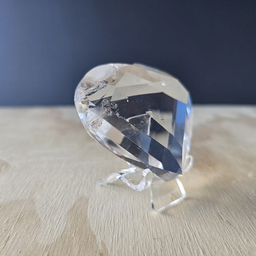 Crystal Clear Quartz | Faceted Heart 99gms
