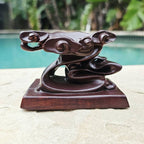 Crystal Sphere Stands | Black Ebony Wood Medium