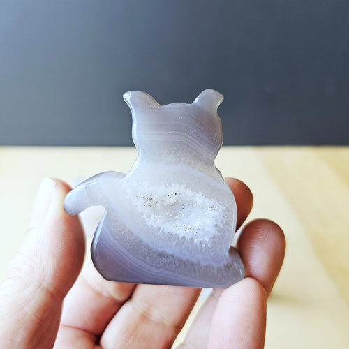 Druzy Agate Cat | Mystic Agate Familiars