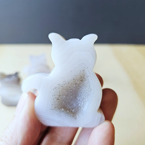 Druzy Agate Cat | Mystic Agate Familiars