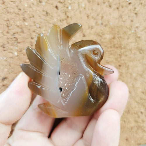 Druzy Agate Swans | Swanning Around