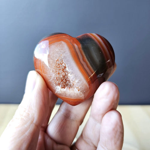 Druzy Carnelian Hearts | Creative Heart Spark