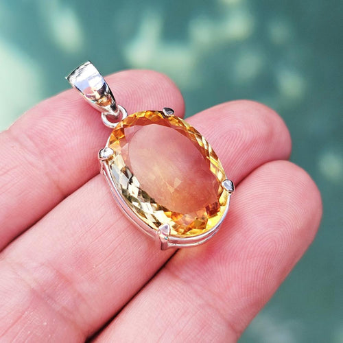 Faceted Citrine Pendant | Energetic Regeneration