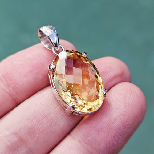 Faceted Citrine Pendant | Light Guardian