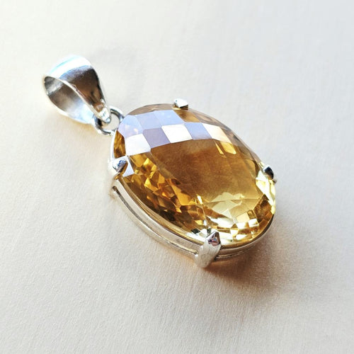 Faceted Citrine Pendant | Light Guardian