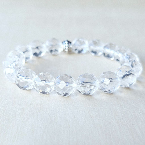 Faceted Clear Quartz Bracelet | Amplify Your Energy