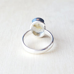 Faceted Golden Rutile Ring | Golden Current