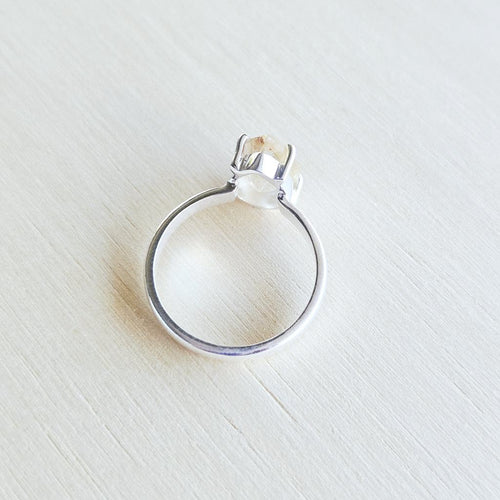 Faceted Golden Rutile Ring | Golden Pulse