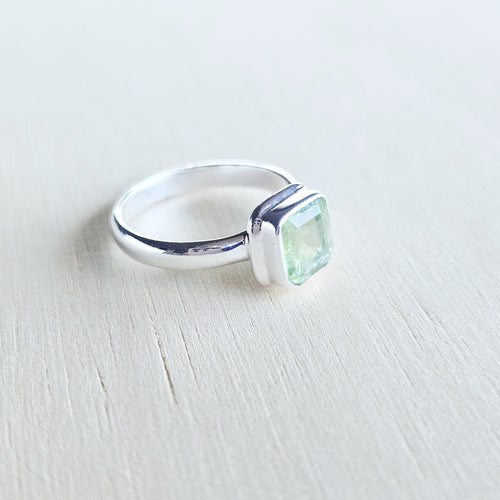 Faceted Green Kyanite Ring | Ring Of Renewal