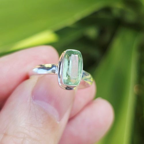 Faceted Green Kyanite Ring | Ring Of Renewal