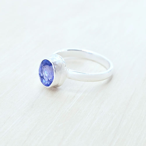 Faceted Tanzanite Ring | Deep Quiet