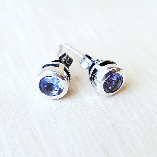 Faceted Tanzanite Studs | Calm Current