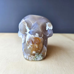 Flower Agate Skull | Petal Fire Skull