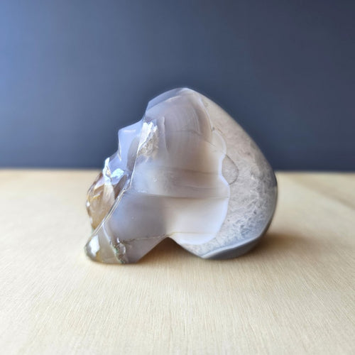 Flower Agate Skull | Petal Fire Skull