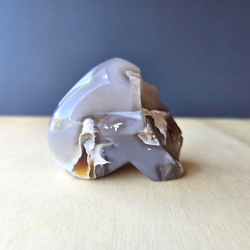 Flower Agate Skull | Petal Fire Skull