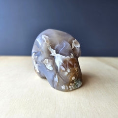 Flower Agate Skull | Petal Fire Skull