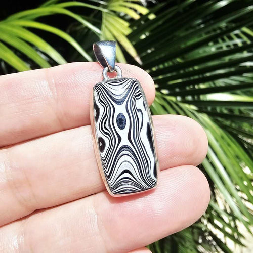 Fordite Pendant | Painted Pulse