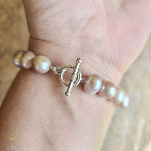 Freshwater Cultured Baroque Pearl Bracelet | Rose