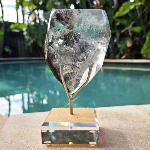 Garden Quartz on Custom Stand | Twin Peaks