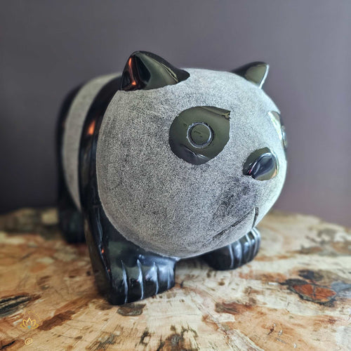 Giant Obsidian Panda Bear
