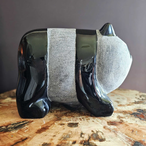 Giant Obsidian Panda Bear