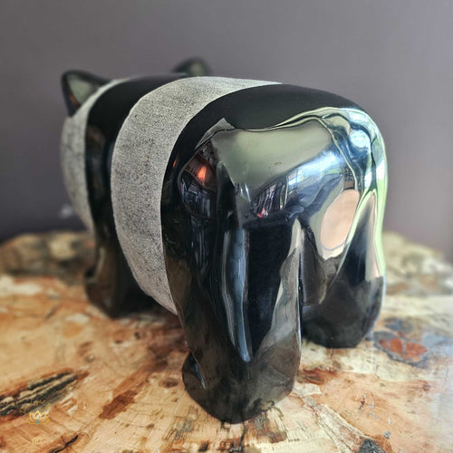Giant Obsidian Panda Bear