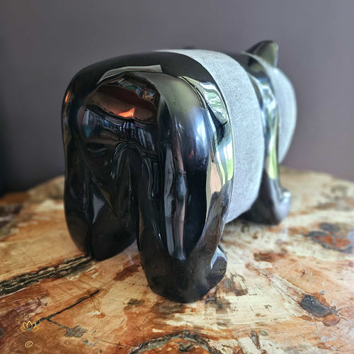 Giant Obsidian Panda Bear