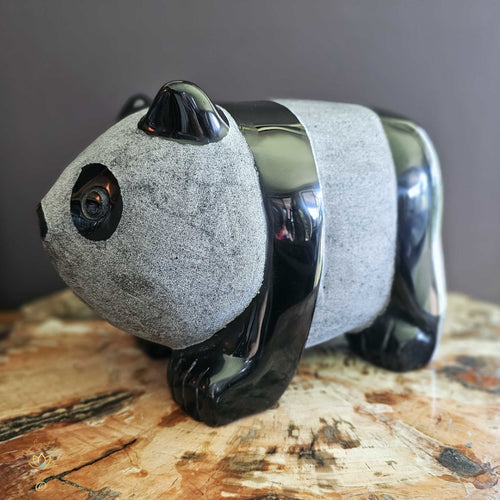 Giant Obsidian Panda Bear