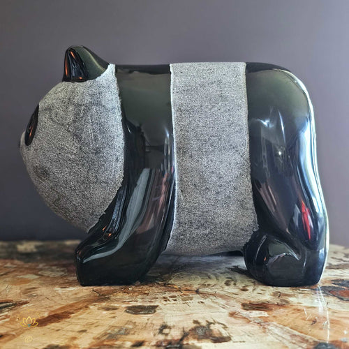 Giant Obsidian Panda Bear