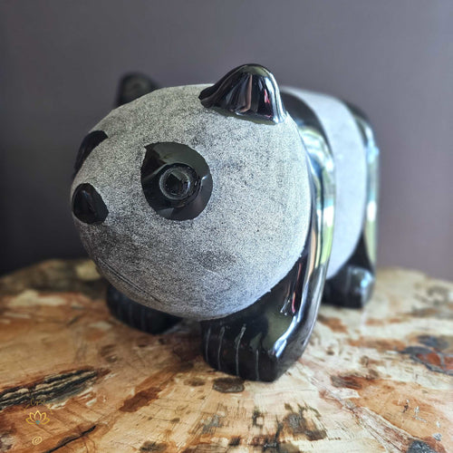 Giant Obsidian Panda Bear
