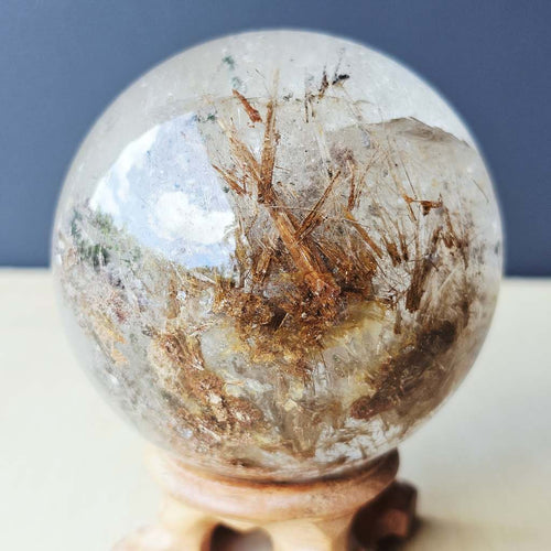 Goethite Included Quartz | Sphere 511gms